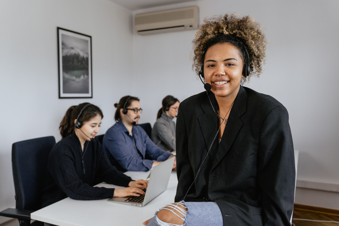 People Working in a Call Center